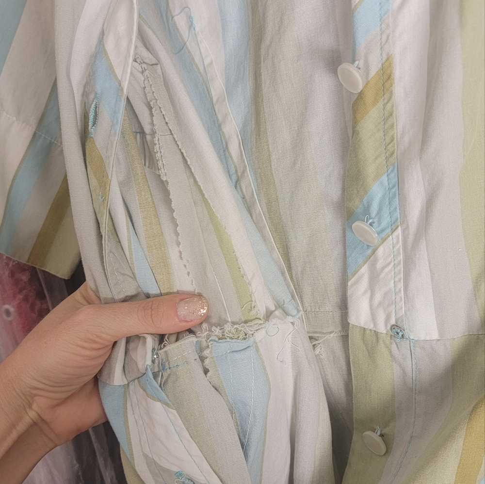 *Beautiful Vintage Stripped Spring Midi Dress* - Picture 9 of 9